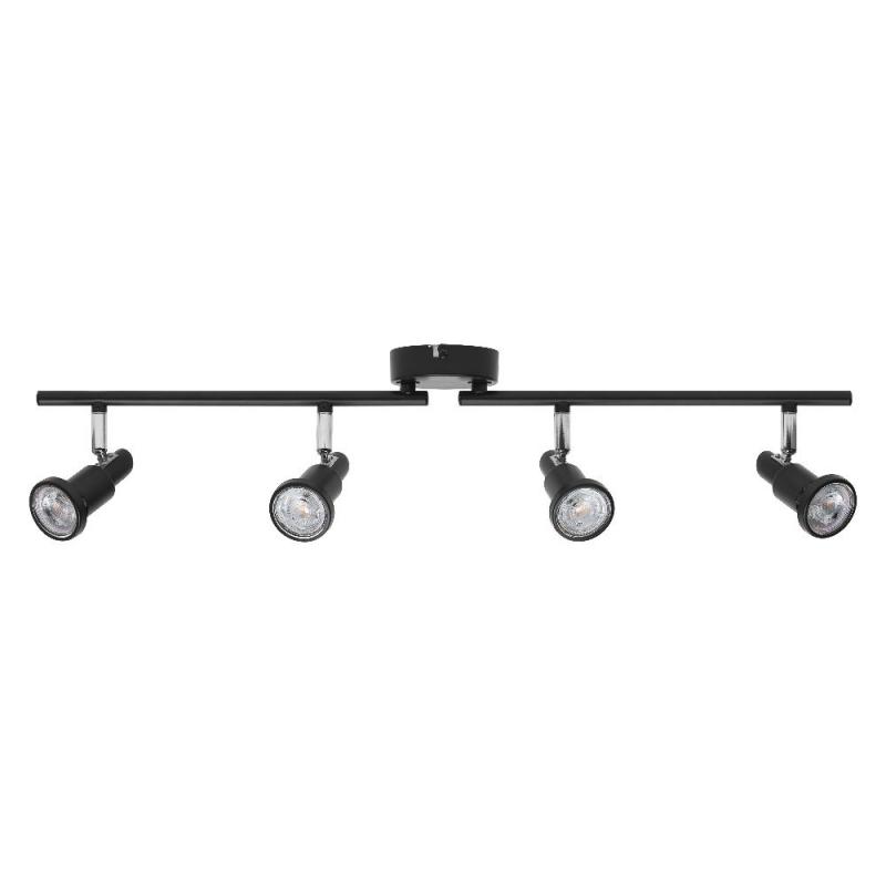 OSRAM LED SPOT GU10 4er Deckenstrahler dimmbar Schwarz 2700K warmweiße Lichtfarbe - hohe farbwiedergabe