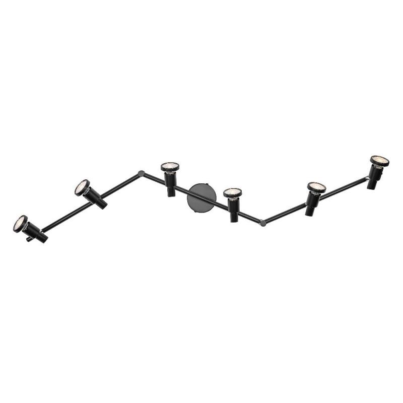 OSRAM LED SPOT GU10 6er Deckenstrahler dimmbar Schwarz 2700K warmweiße Lichtfarbe - hohe farbwiedergabe