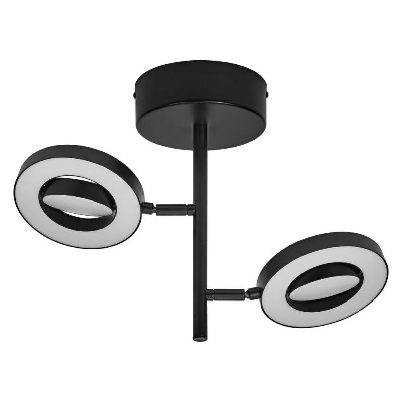 LEDVANCE 2er LED Deckenstrahler Decor Spot Saturn Schwarz - 3-stufige Farbtemperaturregulierung