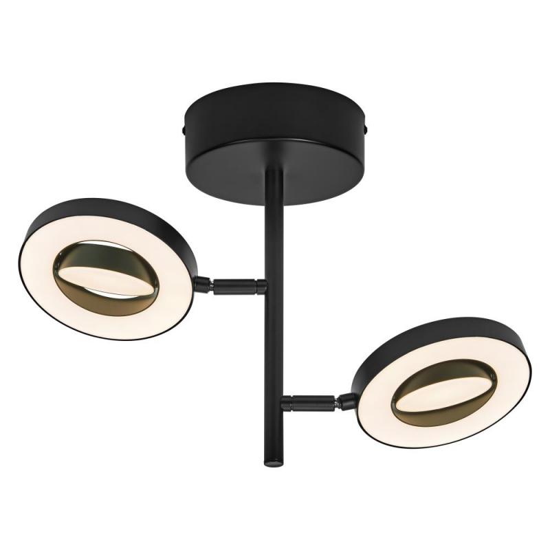 LEDVANCE 2er LED Deckenstrahler Decor Spot Saturn Schwarz - 3-stufige Farbtemperaturregulierung