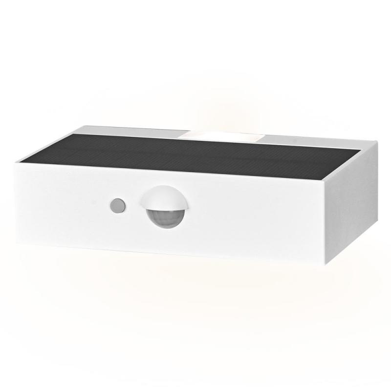 Osram ENDURA STYLE BRICKLUME Solar Solarleuchte weiß - indirekte Beleuchtung, Bewegungsmelder, Tageslichtsensor, IP65,  warmweiße Lichtfarbe