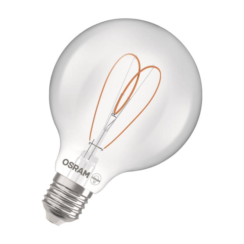OSRAM E27 LED VINTAGE Heart Filament Globe 80 klar 7,2W wie 60W dimmbar warmweiß 90Ra