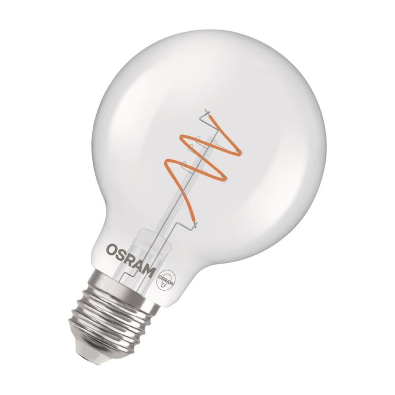 OSRAM E27 LED VINTAGE Spiral Filament Globe 80 klar 4,6W wie 40W dimmbar warmweiß 90Ra