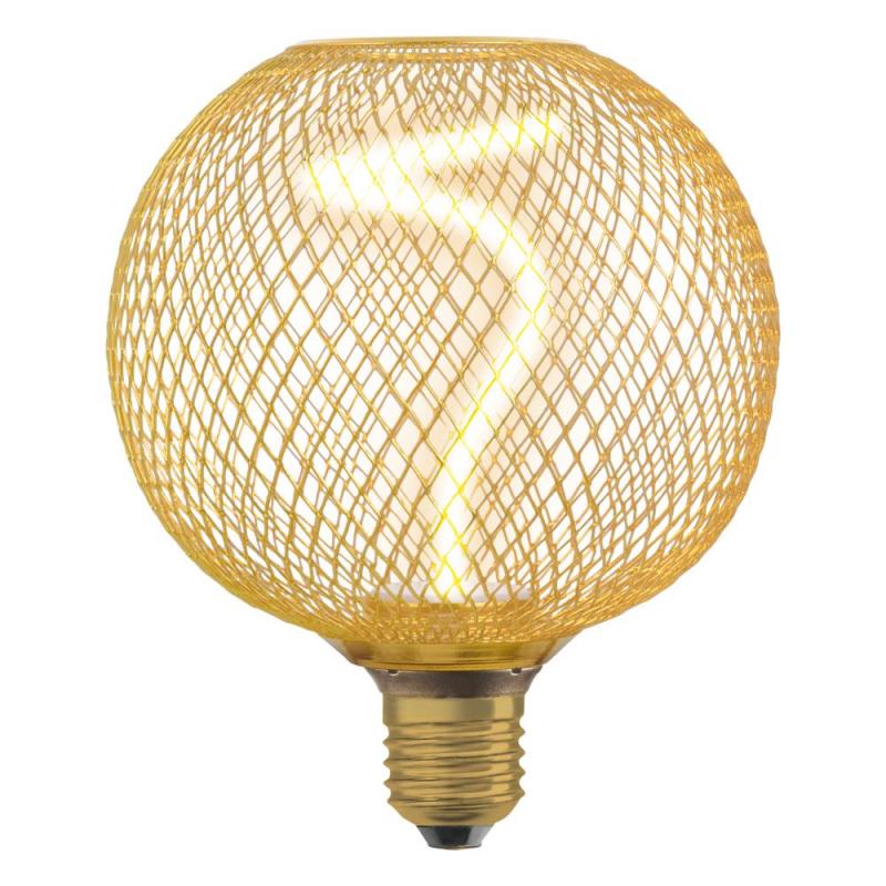 OSRAM E27 DECOR LED Lampe SPIRAL FILAMENT GLOBE 125 Gold dimmbar 3.5W wie 14W extra warmweißes gemütliches Licht