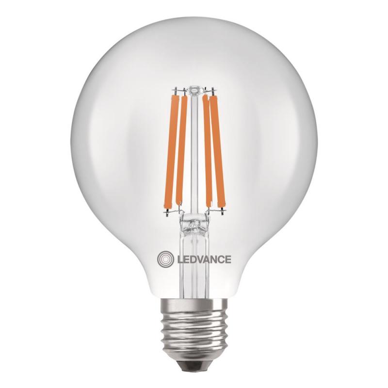 Ledvance E27 Besonders Effiziente LED Kugellampe Globe 95 Classic 3,8W wie 60W 2700K warmweißes Licht