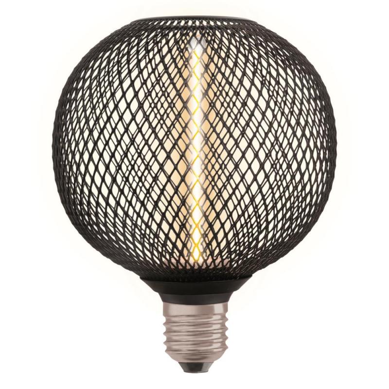 OSRAM E27 DECOR LED Lampe STRAW FILAMENT GLOBE 125 Schwarz dimmbar 3.5W wie 12W extra warmweißes gemütliches Licht
