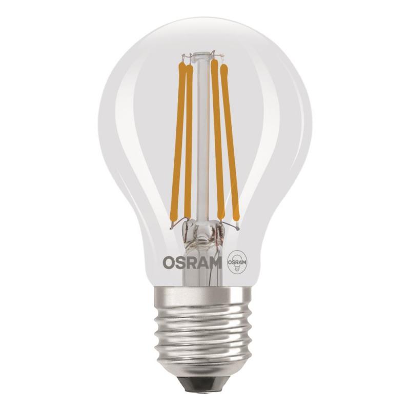 6er Pack OSRAM E27 LED Lampe Classic klar 3,8W wie 60W warmweißes Licht 2700K - Energy efficiency class A - besonders effizient