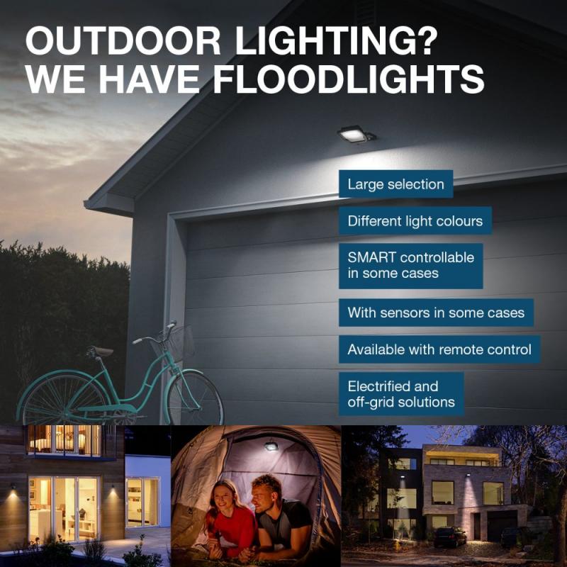 OSRAM ENDURA PRO FLOOD SENSOR LED 15W WT 4000K Fluter Floodlight IP55 weiß - neutralweißes Licht mit Bewegungsmelder