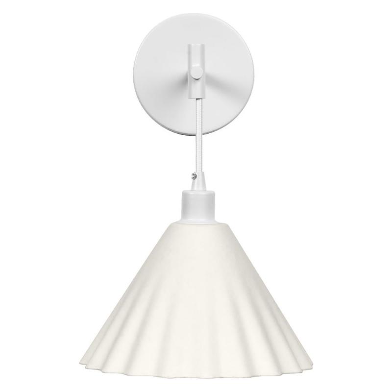 OSRAM Wandleuchte Decor Pulp weiß aus Metall und Pappmaschee mit E14 Fassung