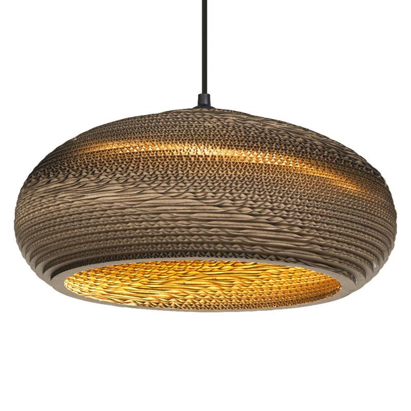 OSRAM Hängeleuchte DROP, braun, Ø 40 cm, aus Wellpappe