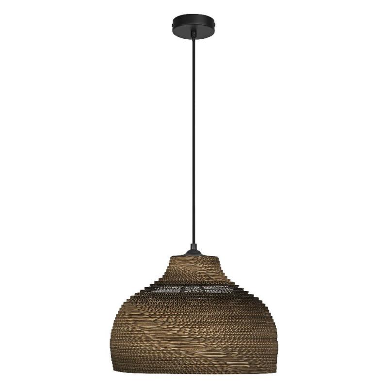 OSRAM Pendelleuchte HAT braun, Ø 36 cm, aus Wellpappe