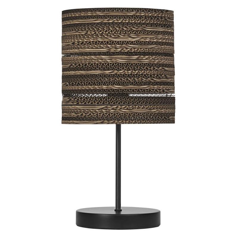 LEDVANCE Tischleuchte Decor Cardboard Cylinder braun aus Wellpappe mit Textilkabel
