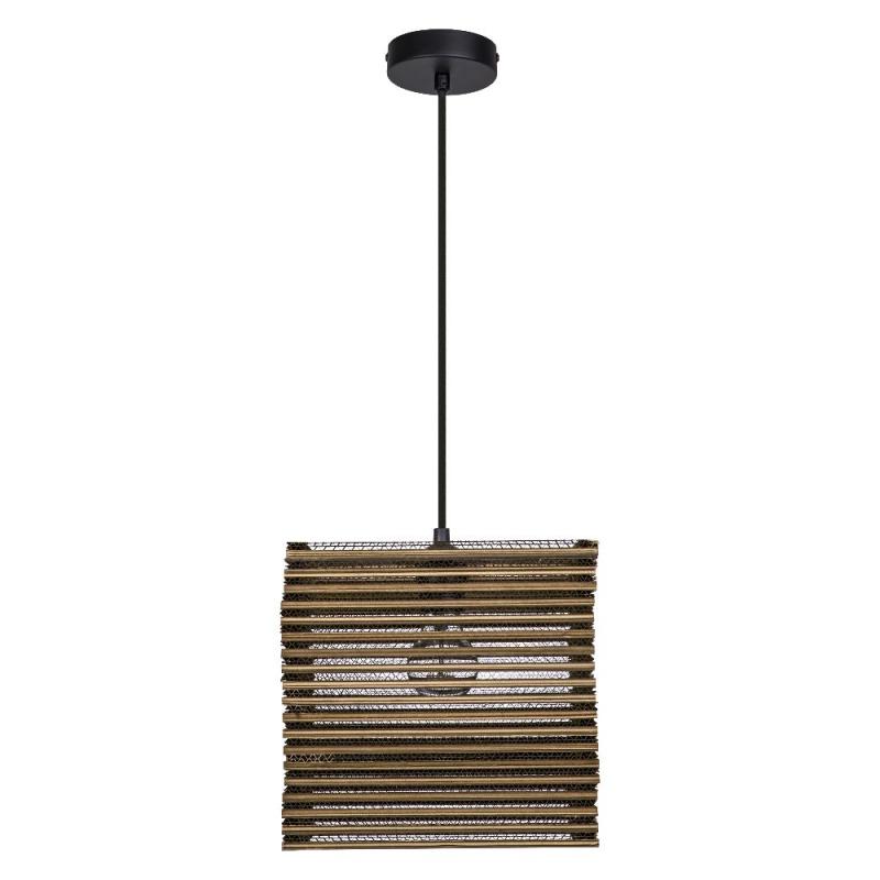 OSRAM Pendelleuchte Decor Cardboard Square 1-flammig braun, aus Wellpappe