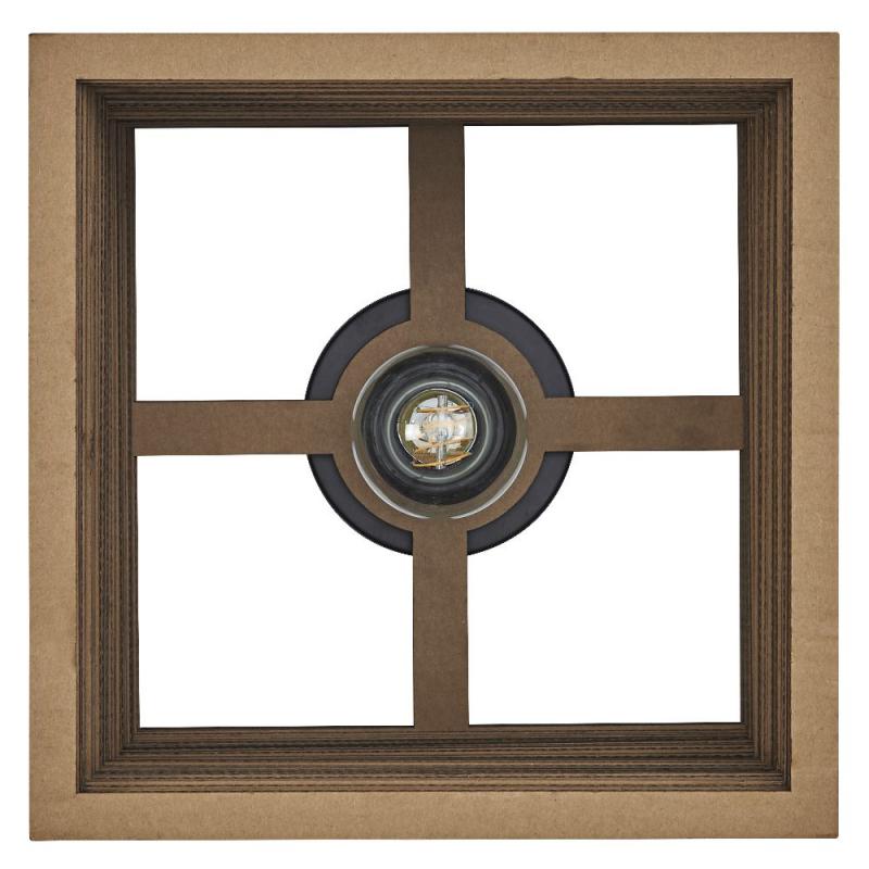 OSRAM Deckenleuchte Decor Cardboard Square 1-flammig braun, aus Wellpappe
