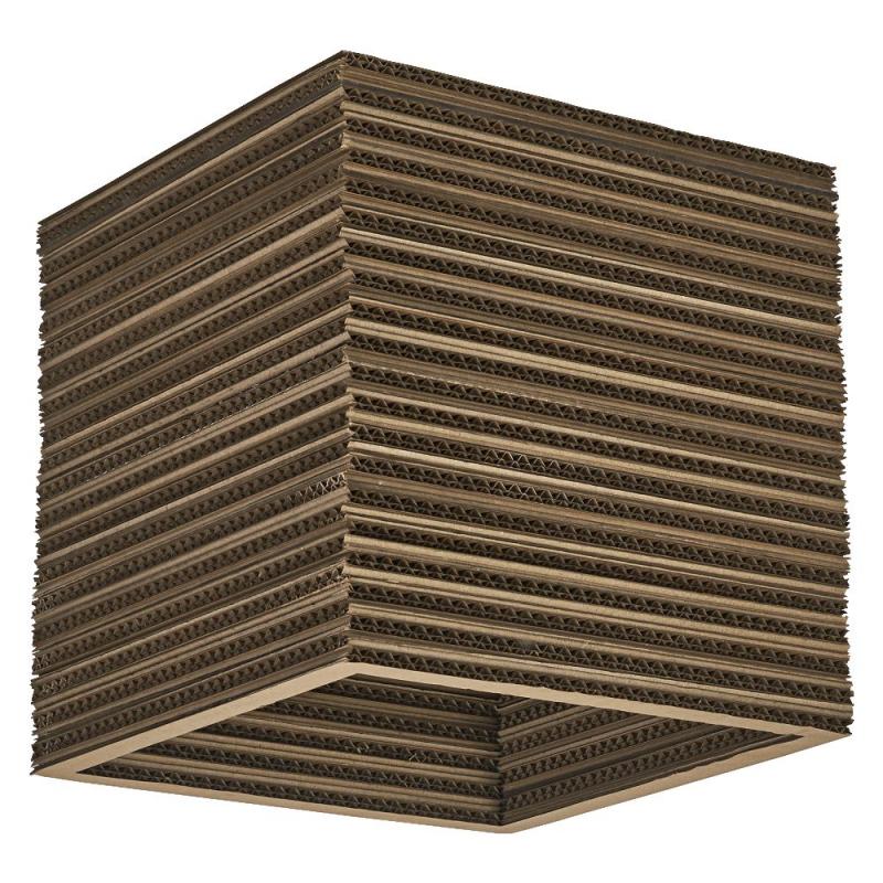 OSRAM Deckenleuchte Decor Cardboard Square 1-flammig braun, aus Wellpappe