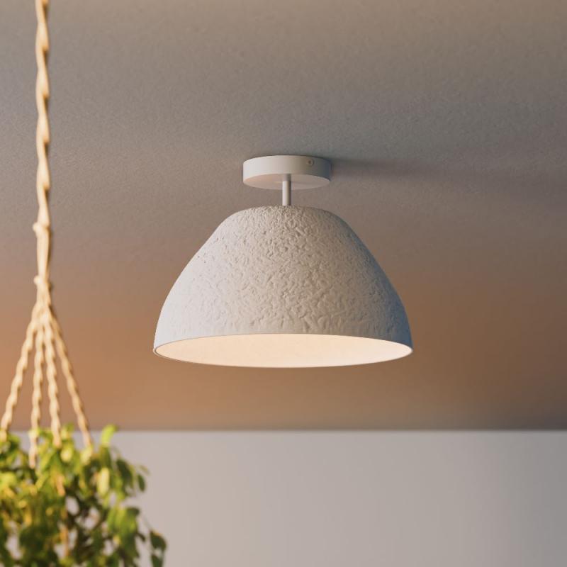 OSRAM Deckenleuchte Camel Bell weiß aus Metall und Pappmaschee E27