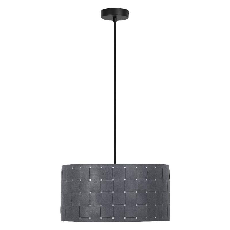 OSRAM Hängeleuchte Decor Felt Weaving aus Filz / Stahl mit E27 Fassung Ø 38cm mit  Textilkabel