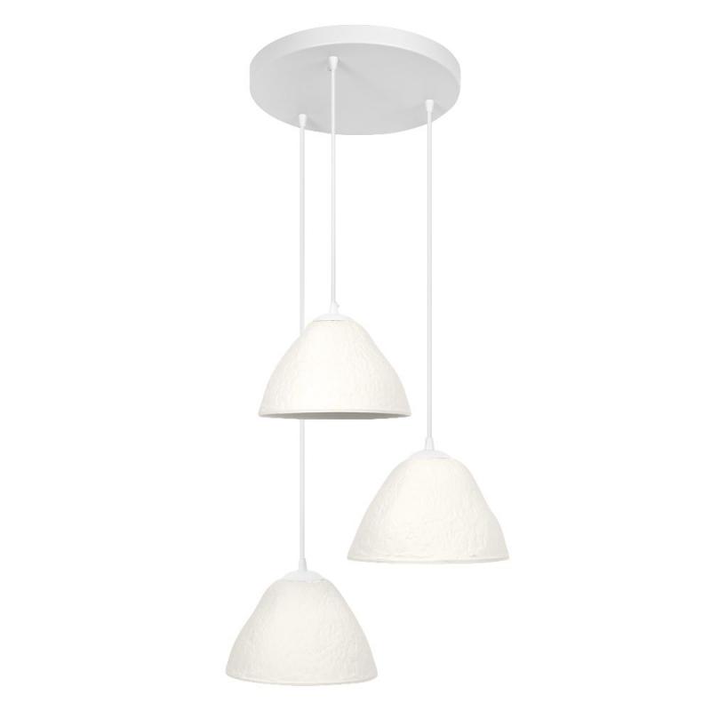 OSRAM Pendelleuchte Camel Bell 3-flammig weiß aus Metall und Pappmaschee für 3 x E14