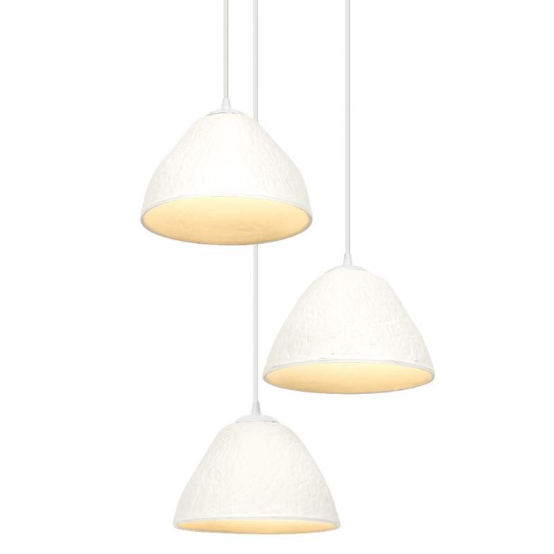 OSRAM Pendelleuchte Camel Bell 3-flammig weiß aus Metall und Pappmaschee für 3 x E14