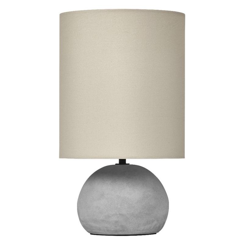 Osram Tischleuchte Decor Impact aus Beton und Textil in Beige / Grau mit E27 Fassung