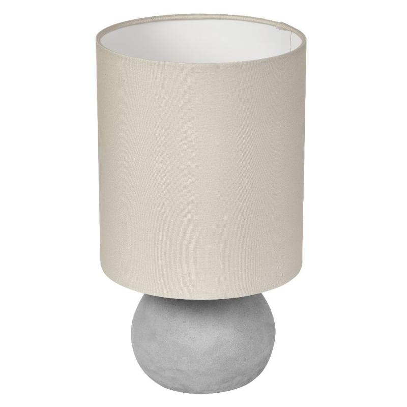 Osram Tischleuchte Decor Impact aus Beton und Textil in Beige / Grau mit E27 Fassung