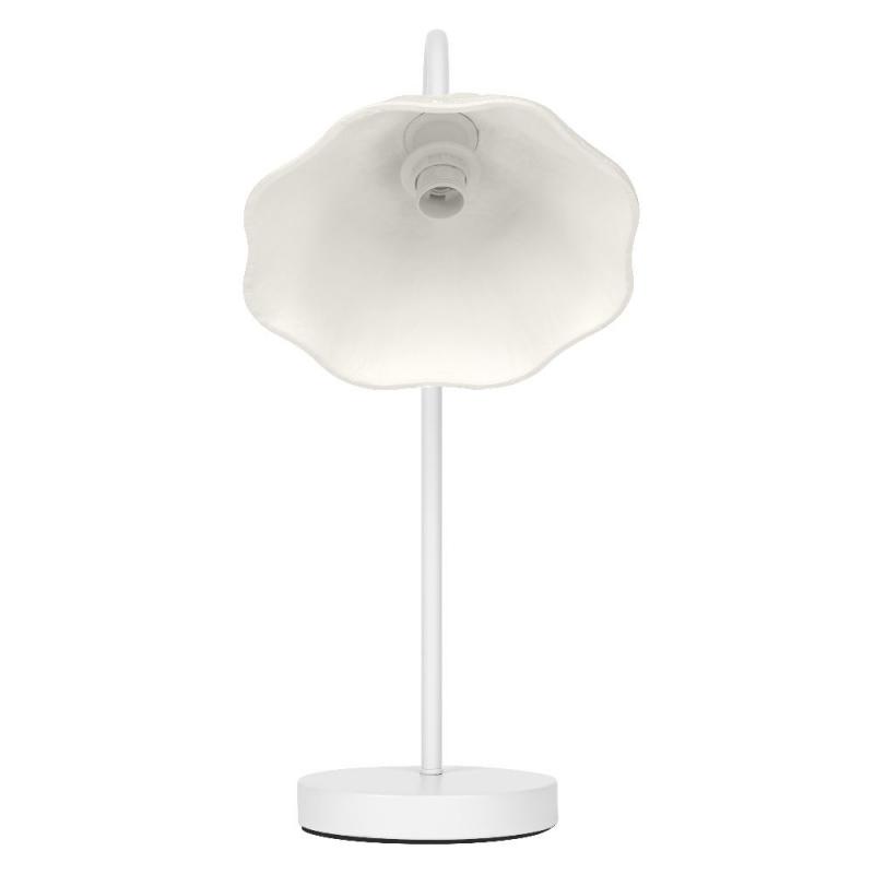 OSRAM Tischleuchte Decor Lotus Leaf weiß aus Metall und Pappmaschee dimmbar für E14
