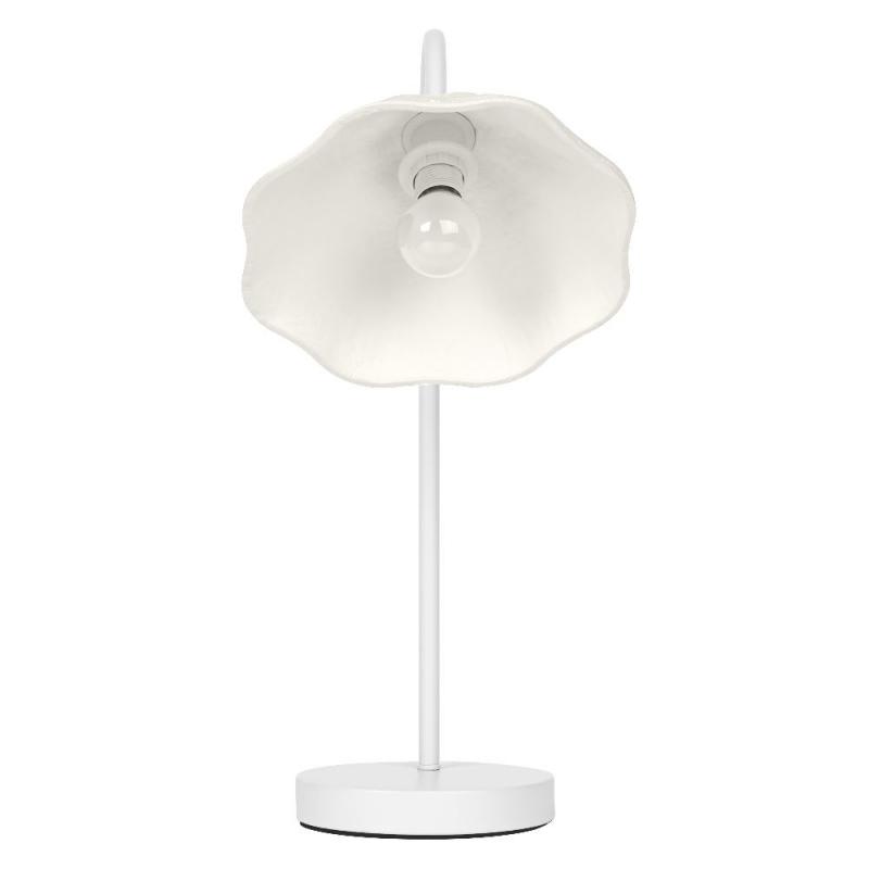 OSRAM Tischleuchte Decor Lotus Leaf weiß aus Metall und Pappmaschee dimmbar für E14