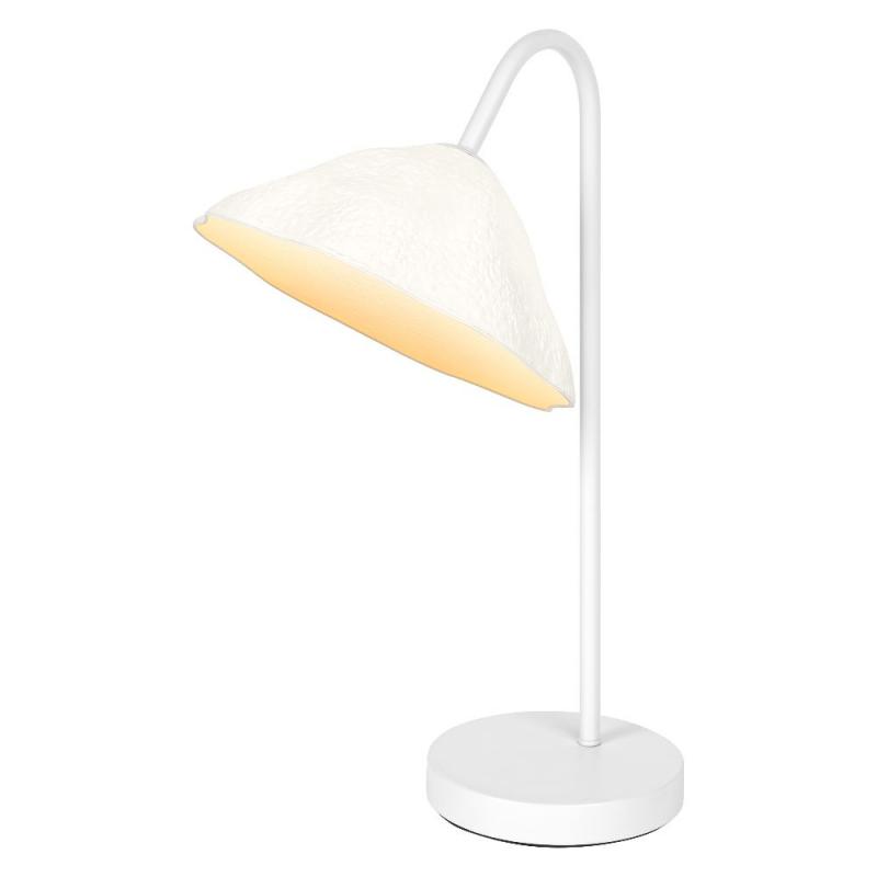 OSRAM Tischleuchte Decor Lotus Leaf weiß aus Metall und Pappmaschee dimmbar für E14