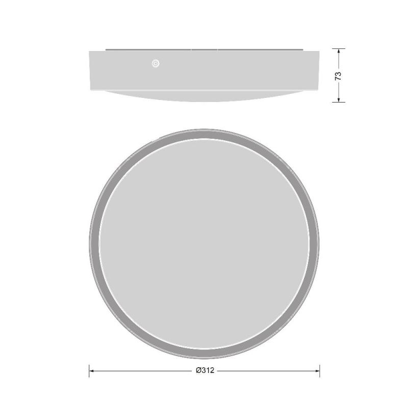 LEDVANCE Wand- und Deckenleuchte BULKHEAD ROUND EMERGENCY SENSOR - BLKH RD EL SN 300 P 20.5W ML 83040 weiß IP65