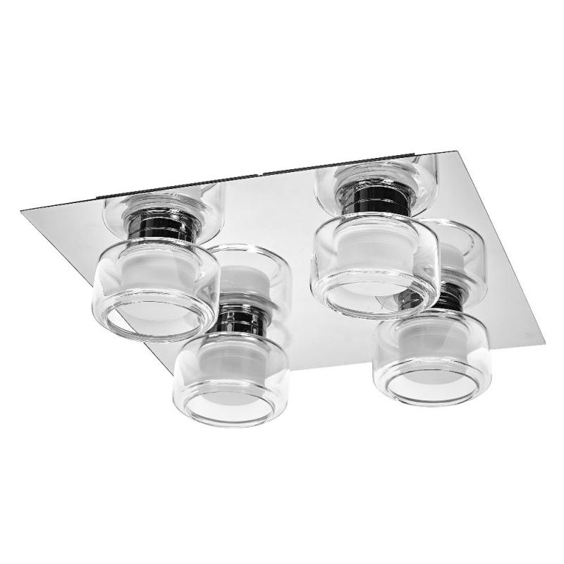 OSRAM Orbis Flame 5.5W Click CCT IP44 Deckenlampe 4-flg, in chrom - auch fürs Badezimmer - mit umschaltbarer Farbtemperatur