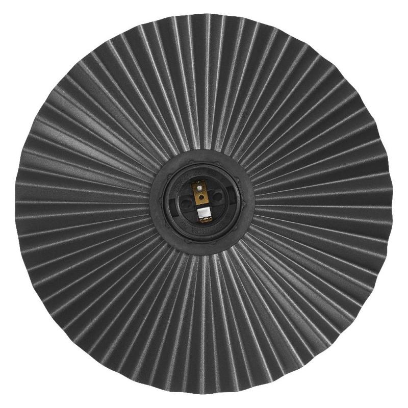 OSRAM Deckenleuchte Decor Plissee Dunkelgrau aus Stahl mit E27 Fassung Ø 20cm