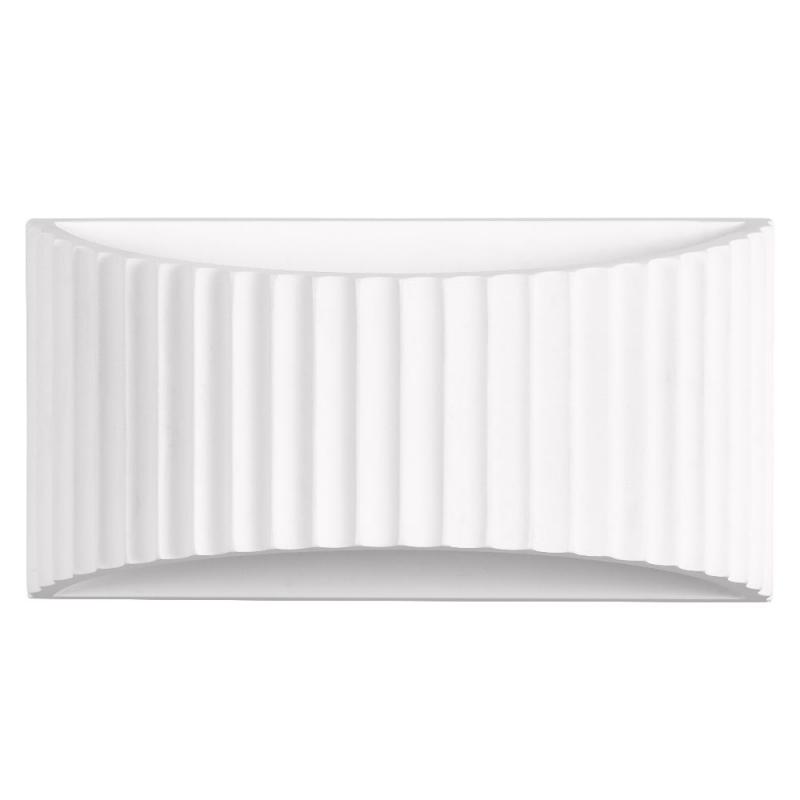 Osram Wandleuchte Decor Plaster Band Flat aus Gips in Weiß mit E27 Fassung