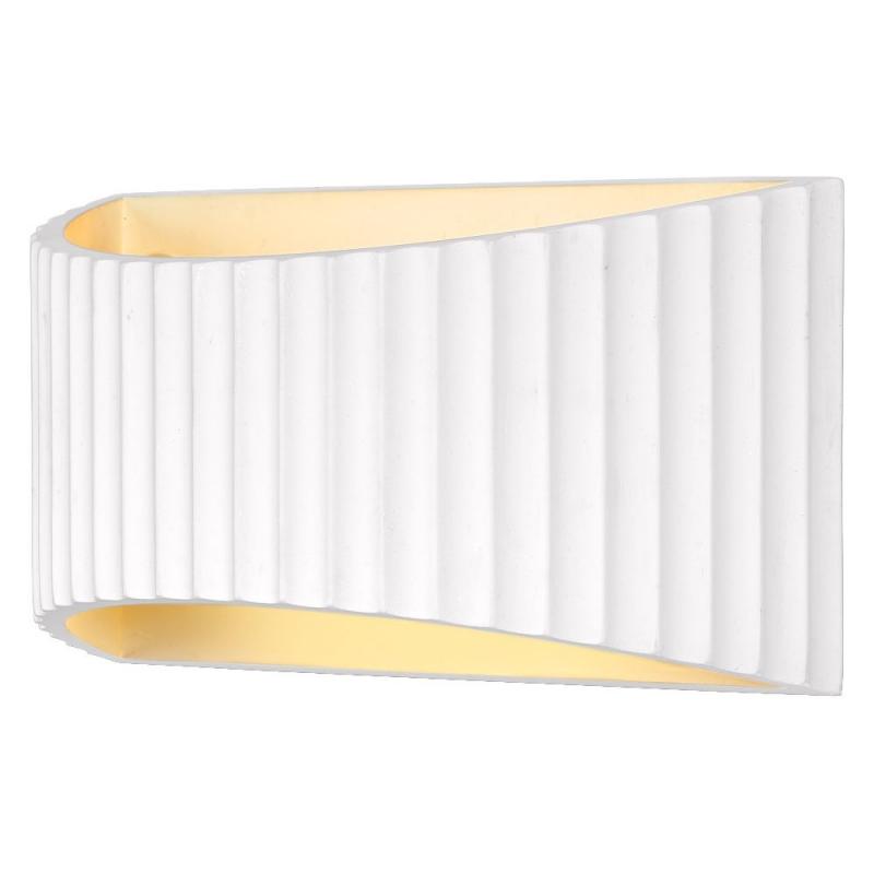 Osram Wandleuchte Decor Plaster Band Flat aus Gips in Weiß mit E27 Fassung