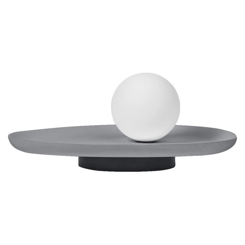 OSRAM Tischleuchte Decor Concrete Nest aus Beton mit G9 Fassung grau - mit matter Glaskugel