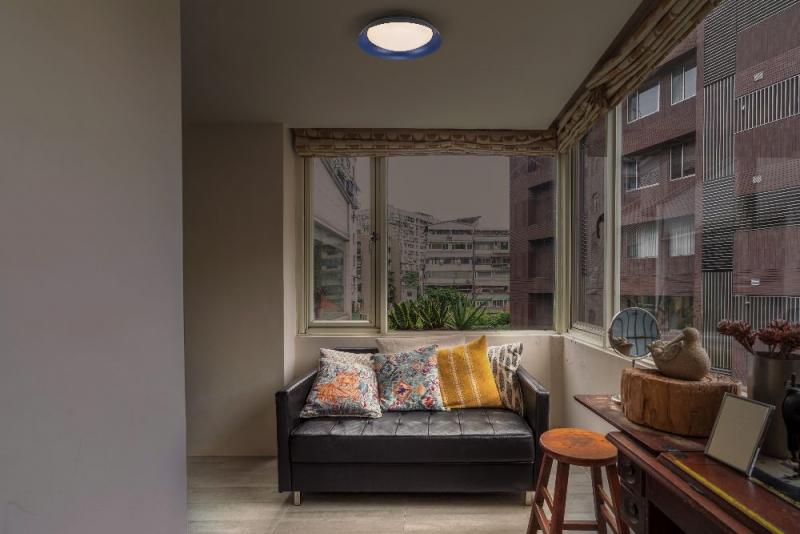 OSRAM Deckenleuchte Orbis Plate 35W Ø 43 cm - Dekorative Leuchte aus Stahl in Schwarz/Blau - dimmbar in drei Stufen durch wiederholtes Schalten