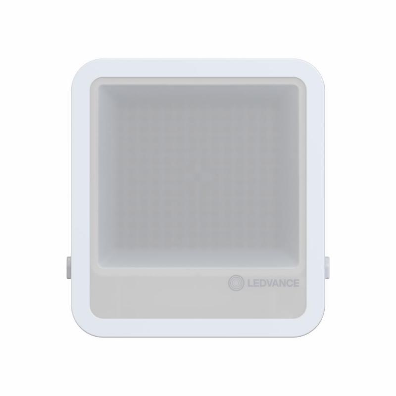 LEDVANCE Muliti Select Schwenkbarer weißer LED Außenwandstrahler FL150 100 W / 83 W 3000K warmweißes Licht- wählbare Wattageneinstellung (Multi Lumen)