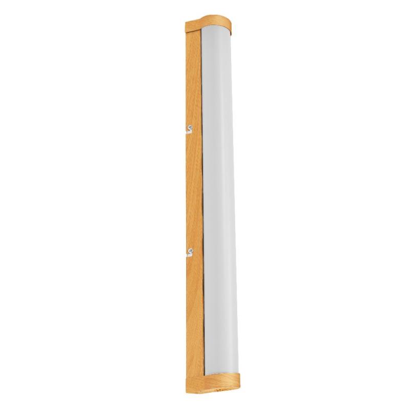 OSRAM Obris Tube Frost Glass Wandlampe & Spiegelleuchte fürs Badezimmer Click CCT Dimmbar 60CM IP44 Wood Decor - mit umschaltbarer Farbtemperatur