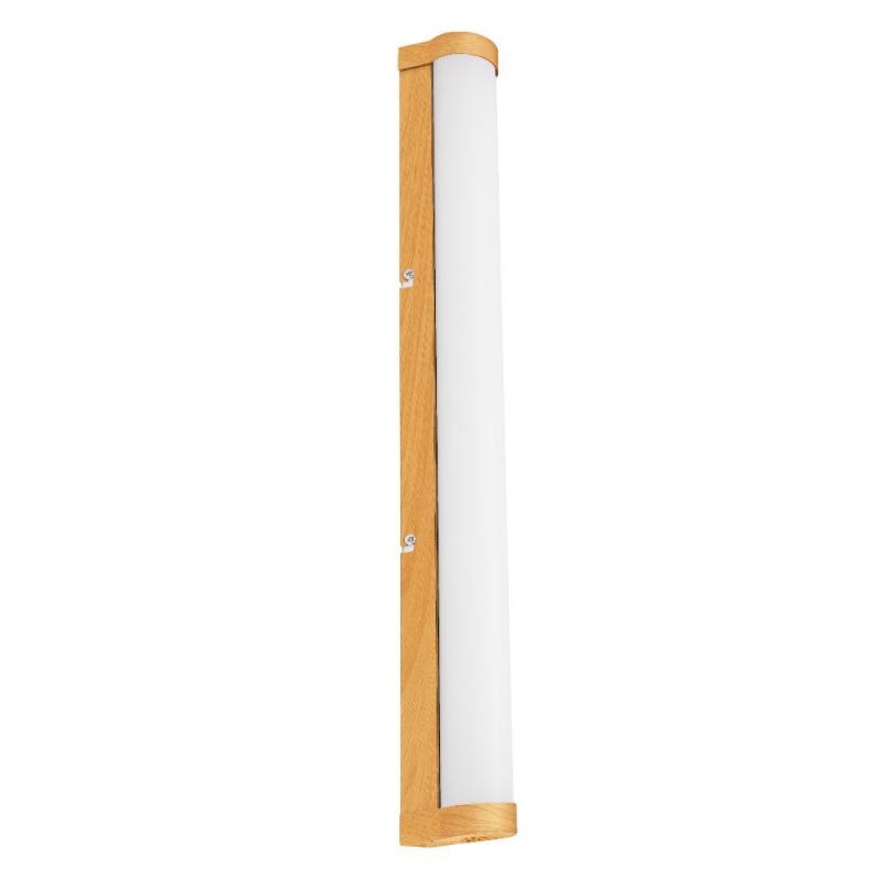 OSRAM Obris Tube Frost Glass Wandlampe & Spiegelleuchte fürs Badezimmer Click CCT Dimmbar 60CM IP44 Wood Decor - mit umschaltbarer Farbtemperatur