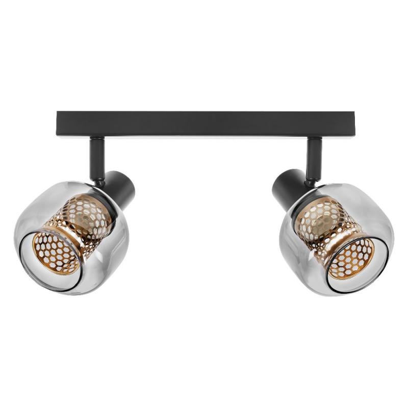 OSRAM Decor 2er Spot Firefly in Schwarz - warmweißes Licht, dimmbar, Metall/Glas