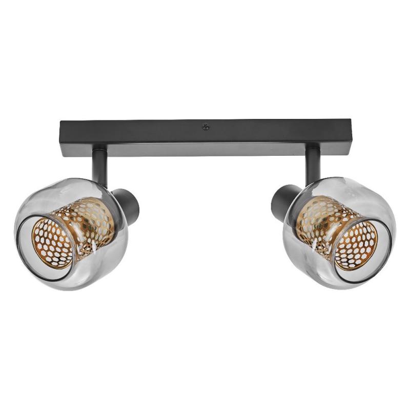 OSRAM Decor 2er Spot Firefly in Schwarz - warmweißes Licht, dimmbar, Metall/Glas