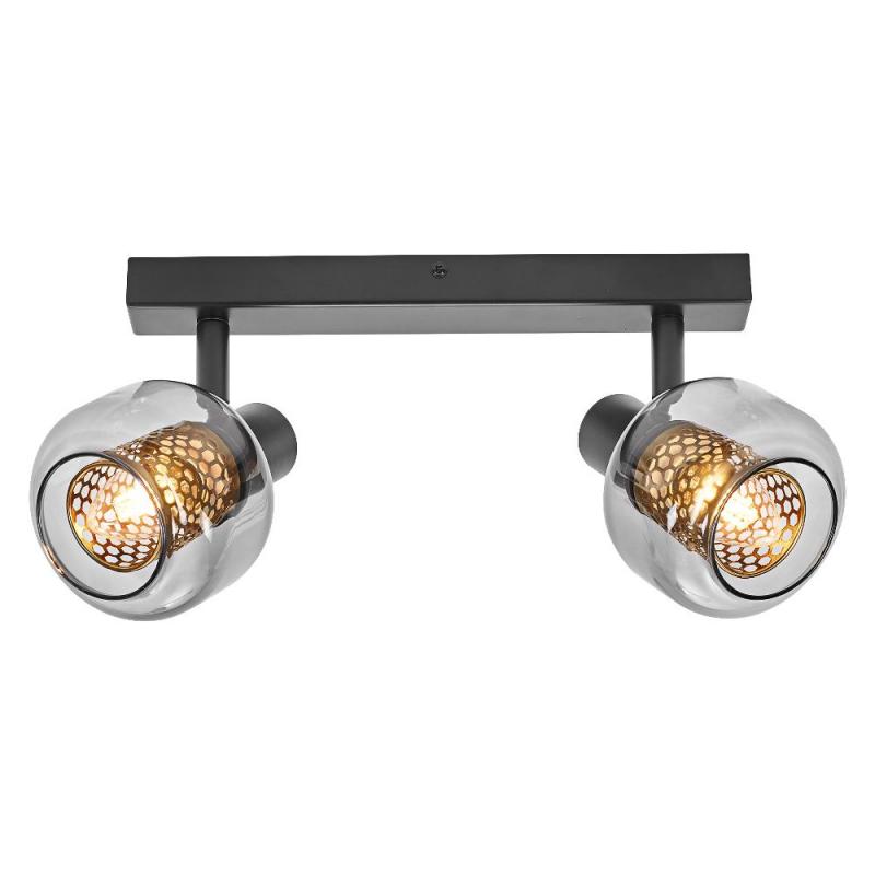 OSRAM Decor 2er Spot Firefly in Schwarz - warmweißes Licht, dimmbar, Metall/Glas
