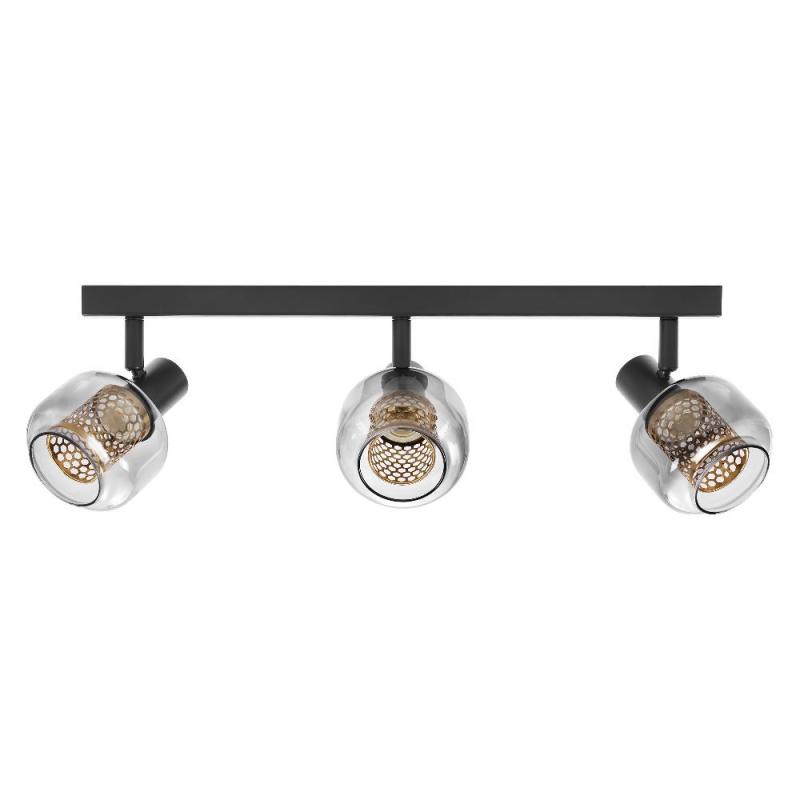 OSRAM Decor 3er Spot Firefly in Schwarz - warmweißes Licht, dimmbar, Metall/Glas