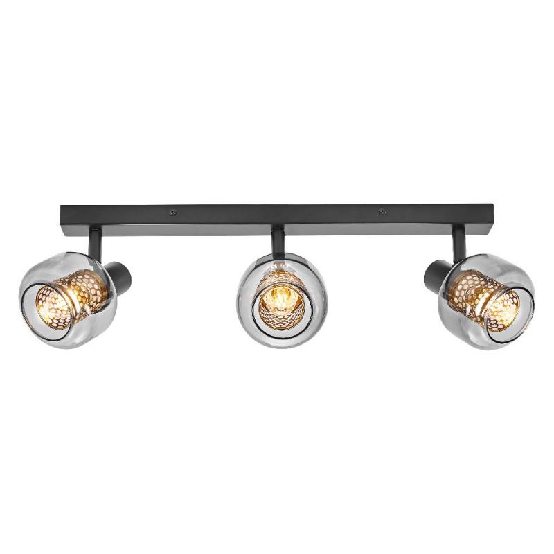 OSRAM Decor 3er Spot Firefly in Schwarz - warmweißes Licht, dimmbar, Metall/Glas