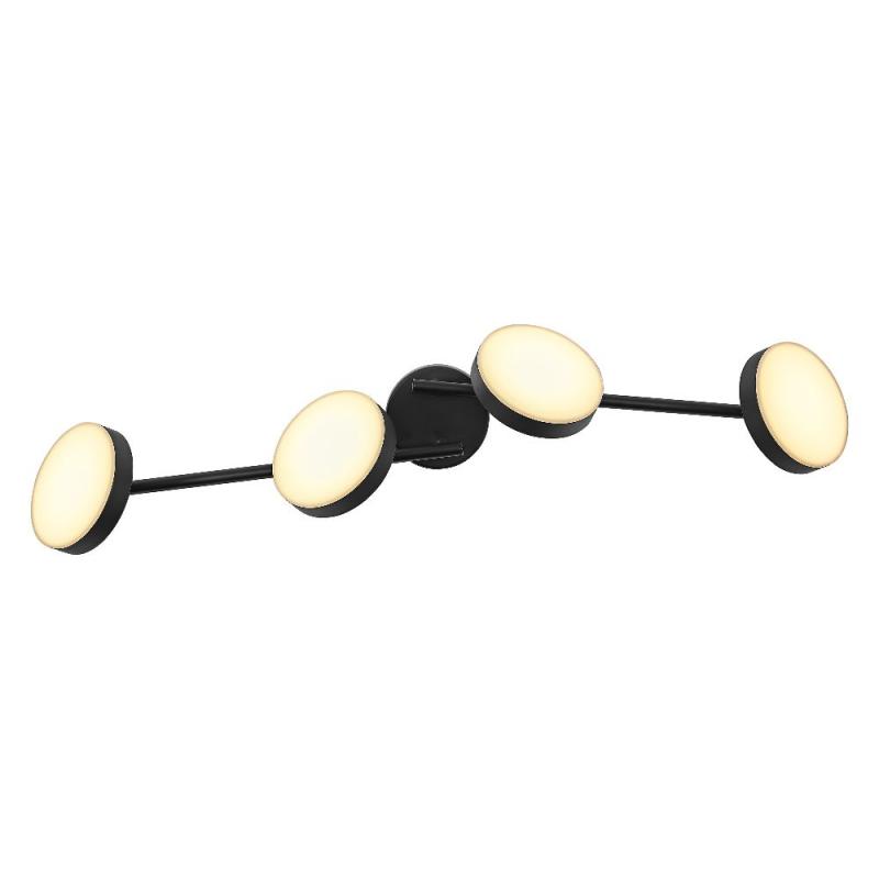 OSRAM Decor 4er Spot Moon Schwenkbarer Deckenstrahler in Schwarz - warmweißes Licht, funktionales und minimalistisches Design, einfache Montage