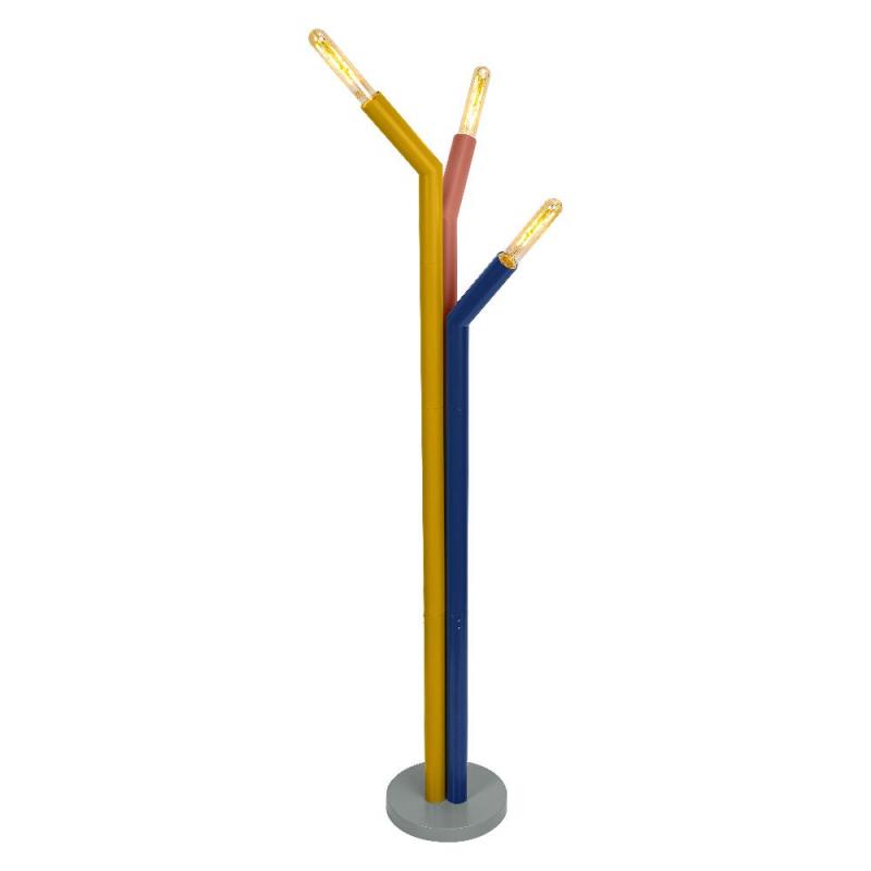 OSRAM 3-flammige Stehleuchte Decor Straw in Multicolor aus Metall mit E27 Fassungen