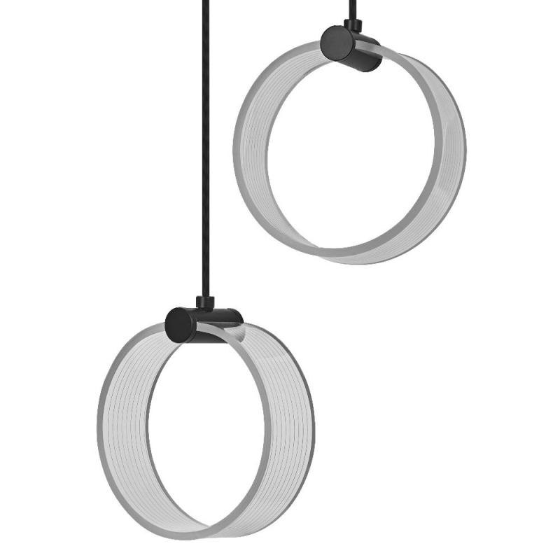 OSRAM Pendelleuchte Decor Circle 2-flammig in Schwarz 8W Ø 15  cm - CLICKCCT - Sehr vielseitig durch eine wählbare Lichtfarbe