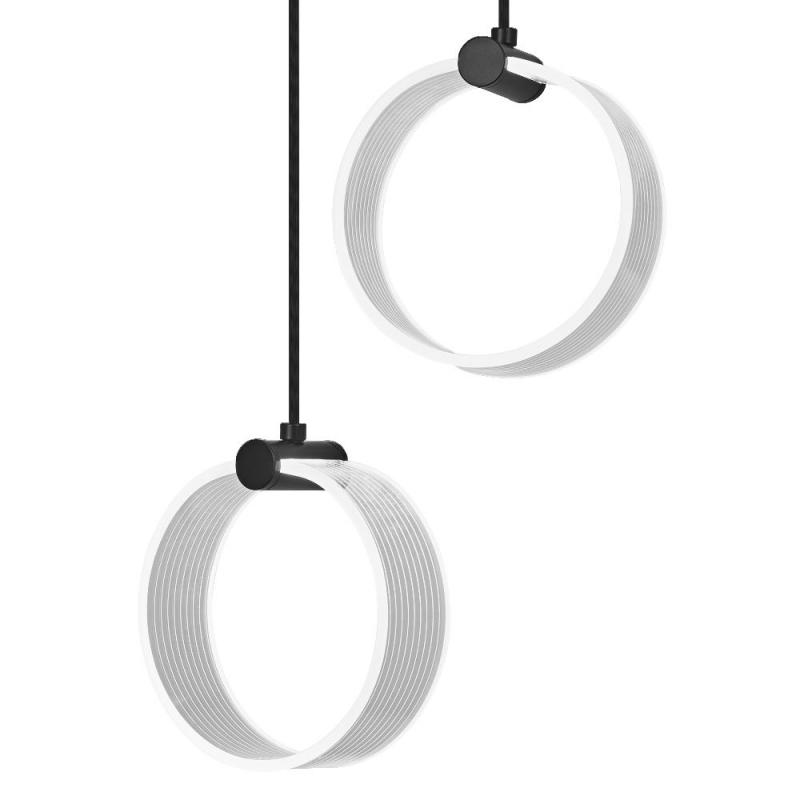 OSRAM Pendelleuchte Decor Circle 2-flammig in Schwarz 8W Ø 15  cm - CLICKCCT - Sehr vielseitig durch eine wählbare Lichtfarbe