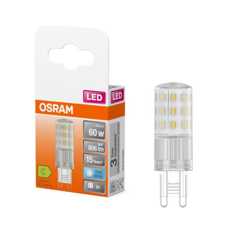 OSRAM LED PIN G9 Stiftsockel Lampe 4,9W wie 60W neutralweißes Licht 4000K