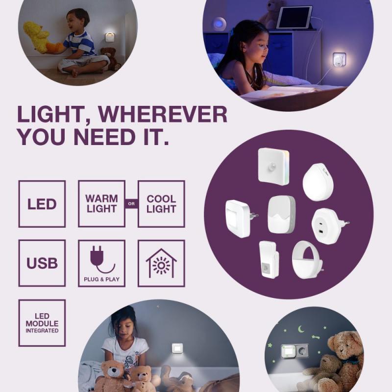 OSRAM mobiles LED Nachtlicht mit Akku Powerbank Funktion USB - Taschenlampenfunktion, für den Innenbereich