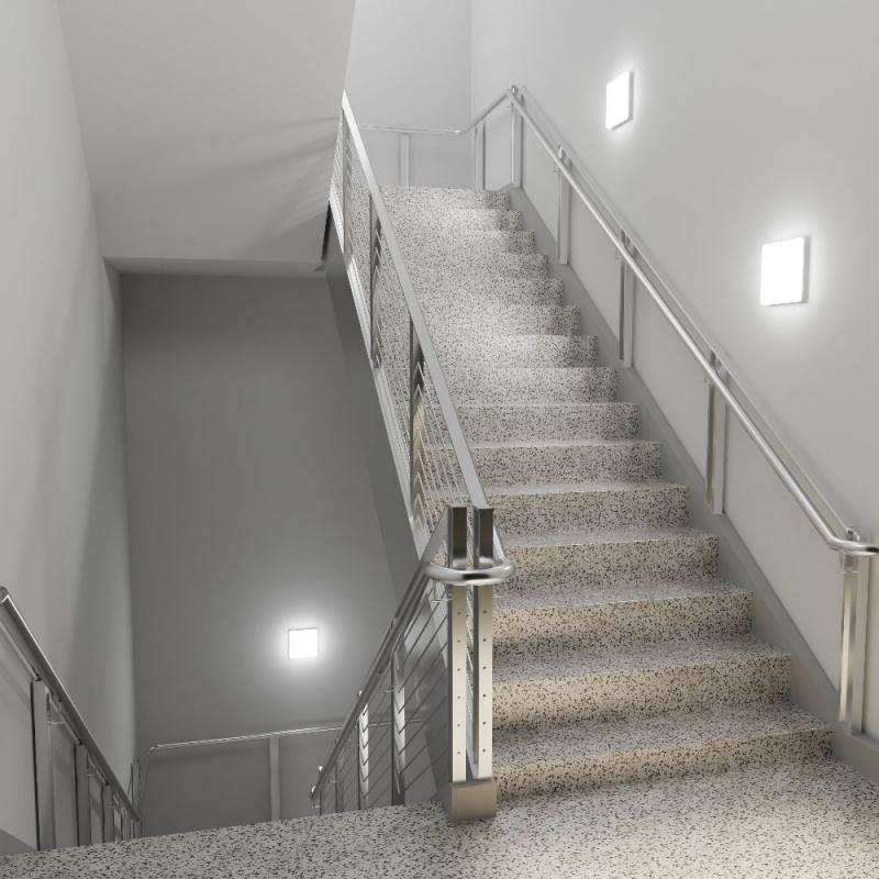 LEDVANCE Surface LED Decken- und Wandleuchte SF FLAT SQ SEN 500 P 27W CPS  Bewegungsmelder IP54 -  umschaltbare Farbtemperatur